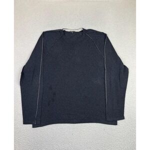 James Perse Sweater Mens 5 2XL Gray Cotton Cashmere Wool Crewneck Knit Pullover